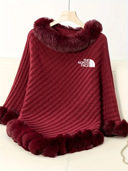 THE NORthtTH FACE-Pull à manches longues et ourlet irrégulier pour femme, pull chaud pour l'automne et l'hiver