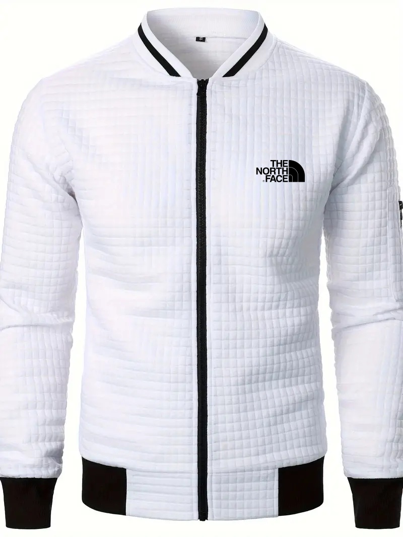 THE NORTH FACE - Cardigan à col montant et fermeture éclair pour homme, veste décontractée, chaude, tricotée, en polyester, couleur unie, légère et extensible, pour l'automne et l'hiver