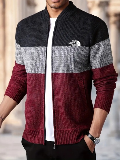 THE NORthtTH FACE-Veste de baseball doublée en polaire pour homme, vêtement d'extérieur décontracté et tendance pour l'hiver et l'automne