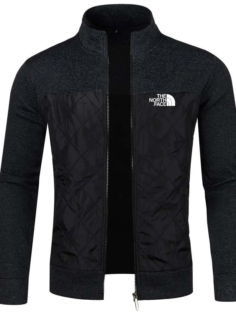 2024 THE NORthtTH FACE-Men's knitted cardigan jacket, autumn and winter casual stand-up collar full zipper jacket, long sleeve regular fit cardigan