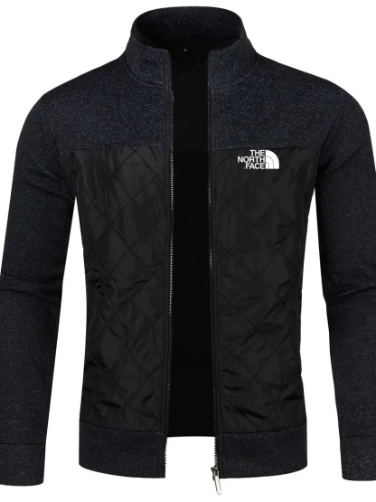 2024 THE NORthtTH FACE-Men's knitted cardigan jacket, autumn and winter casual stand-up collar full zipper jacket, long sleeve regular fit cardigan