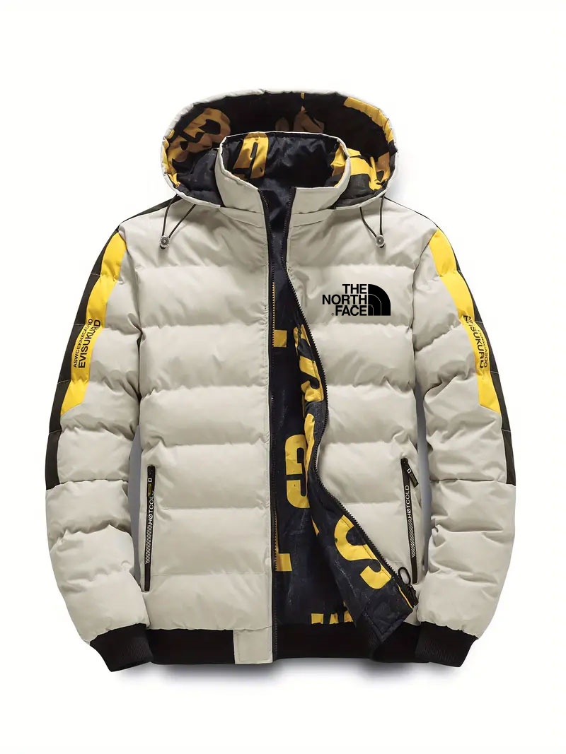 THE NORthtTH FACE-Doudoune à capuche pour homme - Veste d'hiver décontractée 100 % polyester monogramme coupe standard