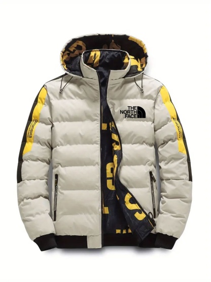 THE NORthtTH FACE-Doudoune à capuche pour homme - Veste d'hiver décontractée 100 % polyester monogramme coupe standard