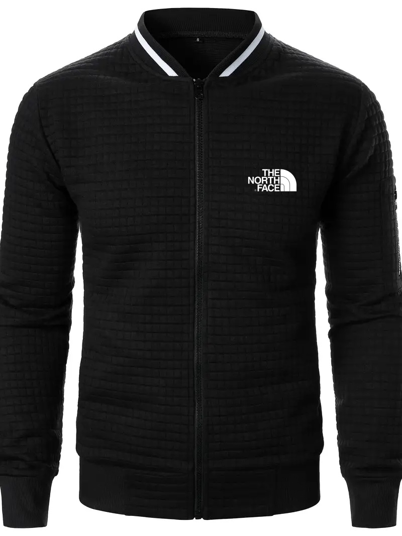 THE NORTH FACE - Cardigan à col montant et fermeture éclair pour homme, veste décontractée, chaude, tricotée, en polyester, couleur unie, légère et extensible, pour l'automne et l'hiver