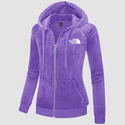 THE NORTH FACE - Veste à capuche en velours polaire pour femme, coupe slim
