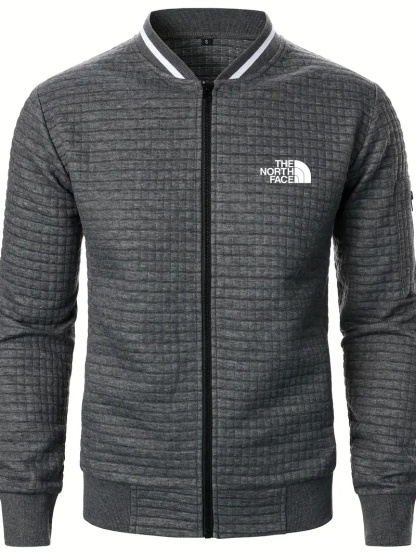 THE NORTH FACE - Cardigan à col montant et fermeture éclair pour homme, veste décontractée, chaude, tricotée, en polyester, couleur unie, légère et extensible, pour l'automne et l'hiver