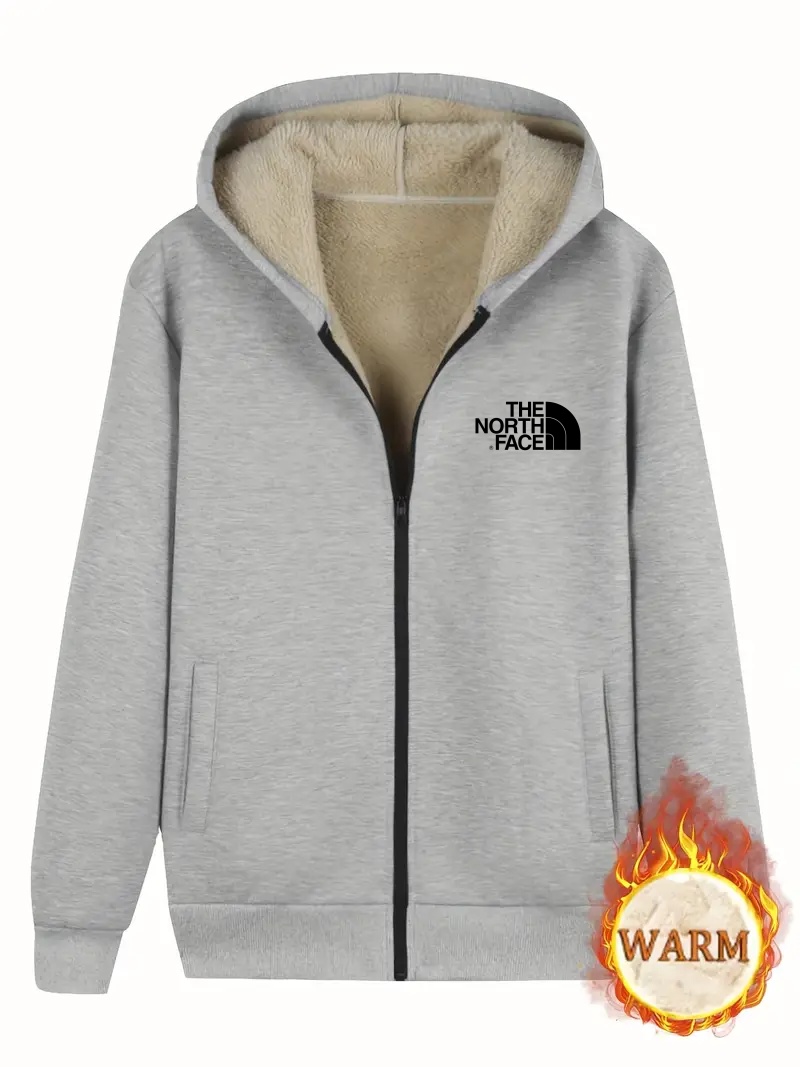 THE NORTH FACE - Veste à capuche unie pour homme, décontractée, manches longues, fermeture éclair, pour le sport, l'hiver et l'automne