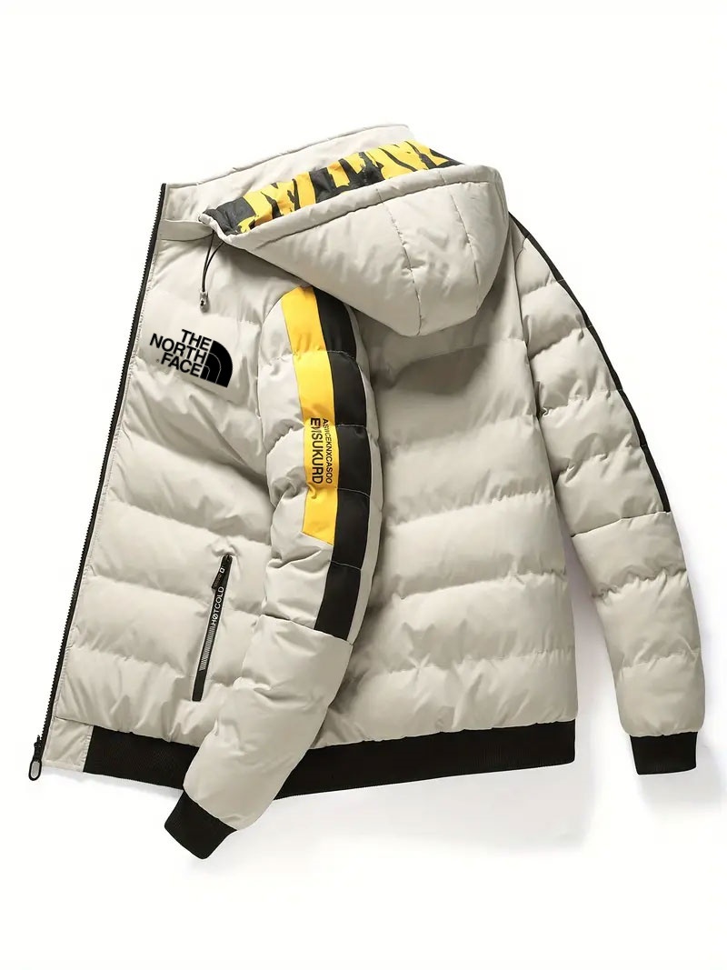 THE NORthtTH FACE-Doudoune à capuche pour homme - Veste d'hiver décontractée 100 % polyester monogramme coupe standard