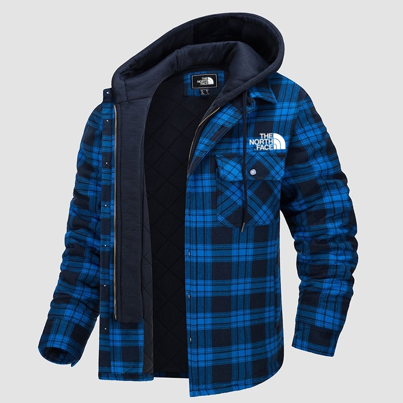 THE NORthtTH FACE-Veste à capuche en coton à carreaux - Fermeture éclair complète