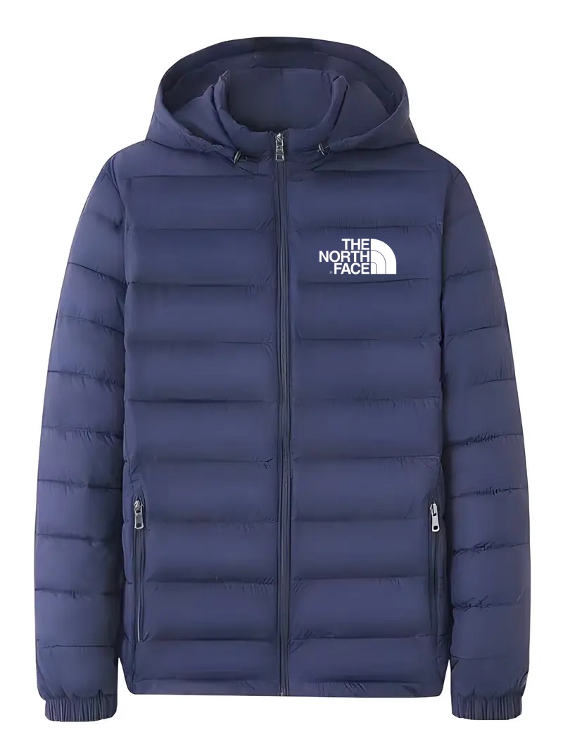 THE NORthtTH FACE-Doudoune ample pour homme avec poches, décontractée, respirante, fermeture éclair, manches longues, manteau chaud à capuche pour activités de plein air en hiver