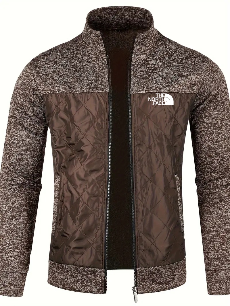 2024 THE NORthtTH FACE-Men's knitted cardigan jacket, autumn and winter casual stand-up collar full zipper jacket, long sleeve regular fit cardigan