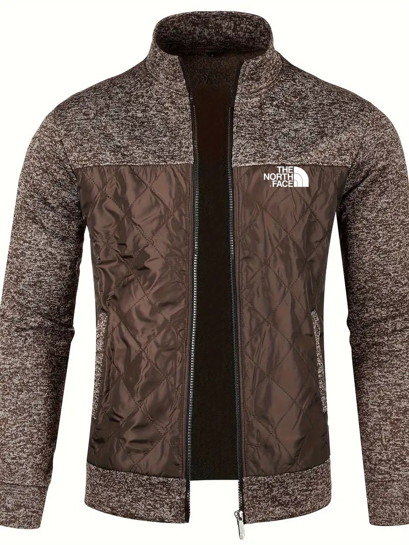 2024 THE NORthtTH FACE-Men's knitted cardigan jacket, autumn and winter casual stand-up collar full zipper jacket, long sleeve regular fit cardigan