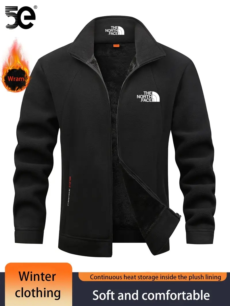 THE NORthtTH FACE-Veste polaire pour homme – Chaude, coupe-vent et tendance pour l'automne et l'hiver | Col imprimé décontracté et fermeture éclair