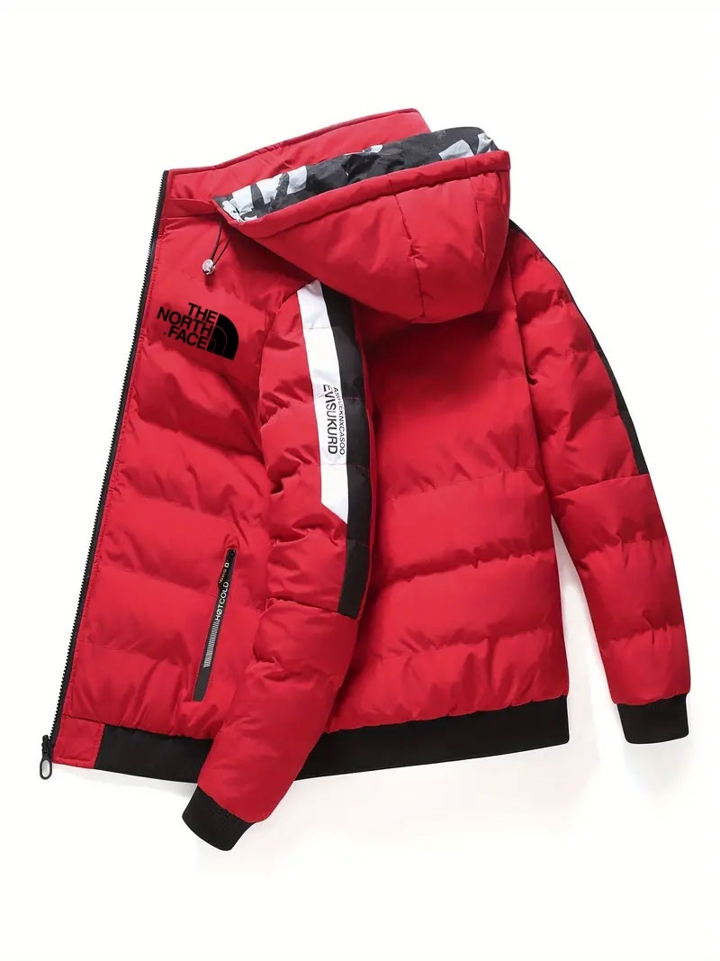 THE NORthtTH FACE-Doudoune à capuche pour homme - Veste d'hiver décontractée 100 % polyester monogramme coupe standard