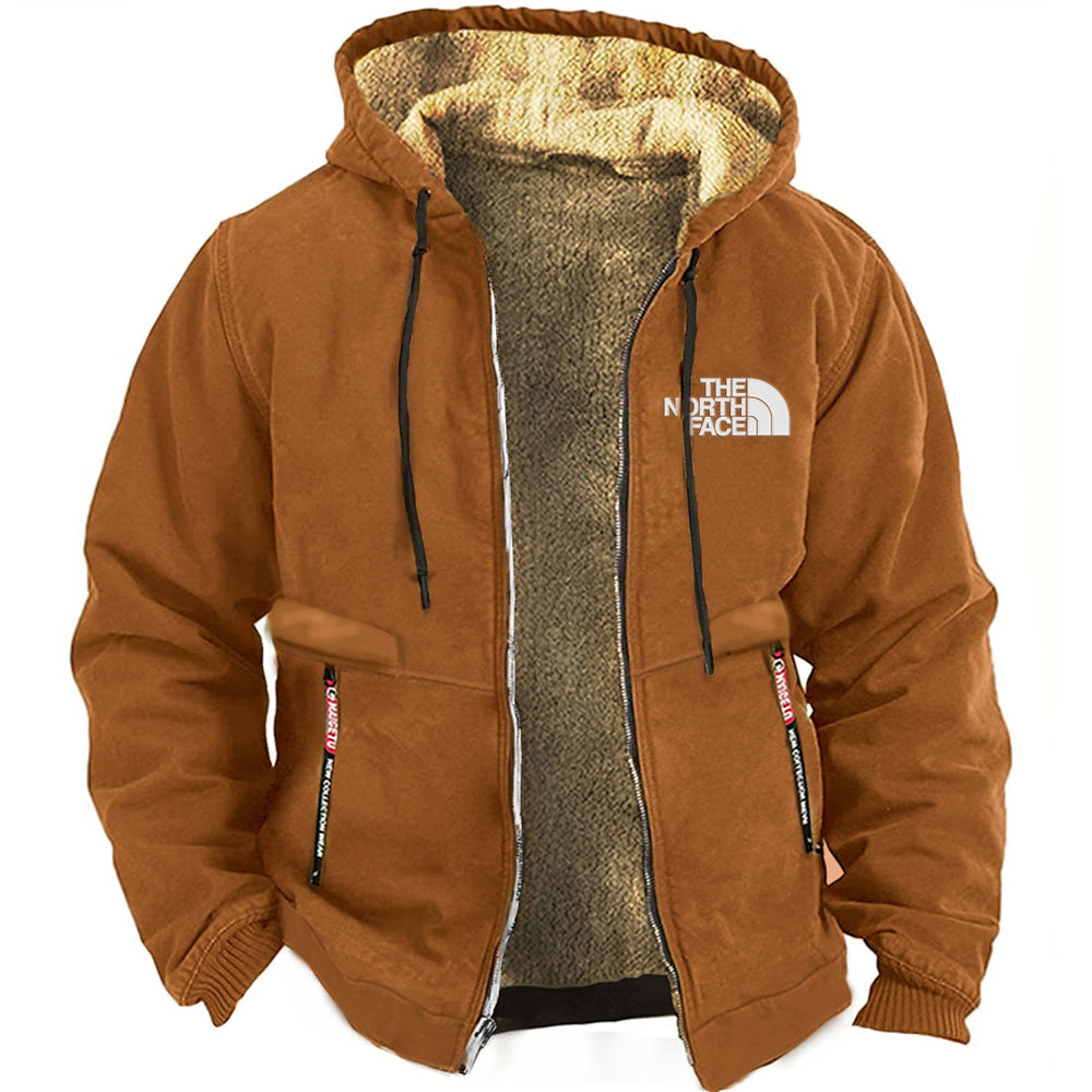 Chaqueta deportiva con capucha de forro polar para hombre