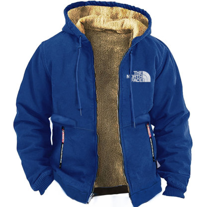 Chaqueta deportiva con capucha de forro polar para hombre