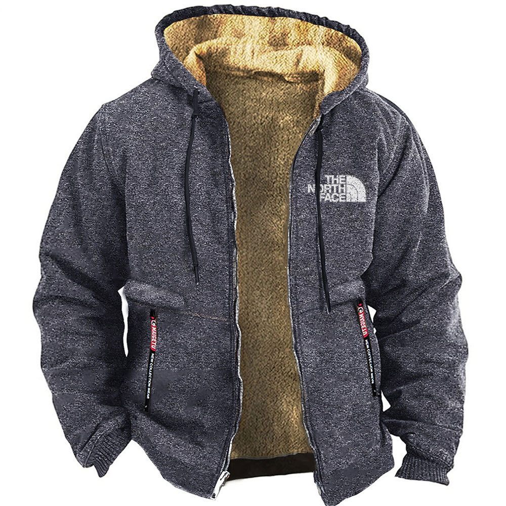 Chaqueta deportiva con capucha de forro polar para hombre