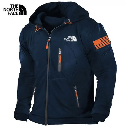 Chaqueta con capucha y cremallera completa para hombre