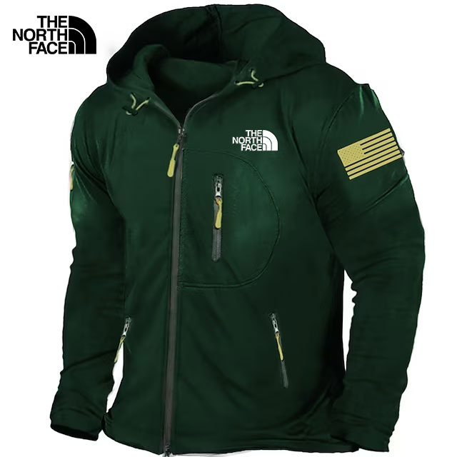 Chaqueta con capucha y cremallera completa para hombre