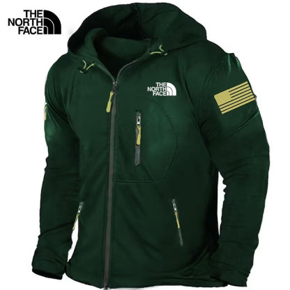 Chaqueta con capucha y cremallera completa para hombre