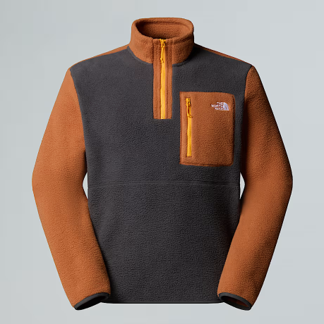 Giacca in pile Yumiori con cerniera a 1/4 da uomo