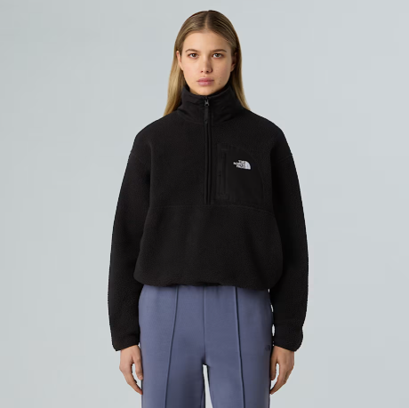 Giacca in pile Yumiori Off-Peak con mezza cerniera da donna