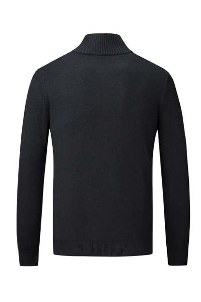 Jersey de canalé con cuello medio alto y cremallera