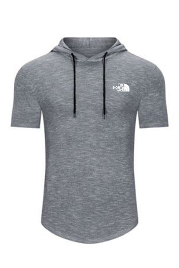 suéter de punto de manga corta con capucha transpirable