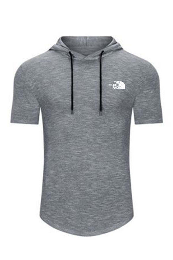 suéter de punto de manga corta con capucha transpirable