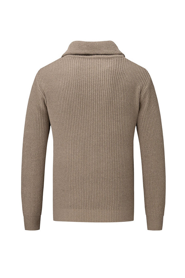 Jersey con cremallera y cuello simulado