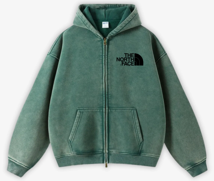 Sweat à capuche zippé délavé THE NORth FACE 2024