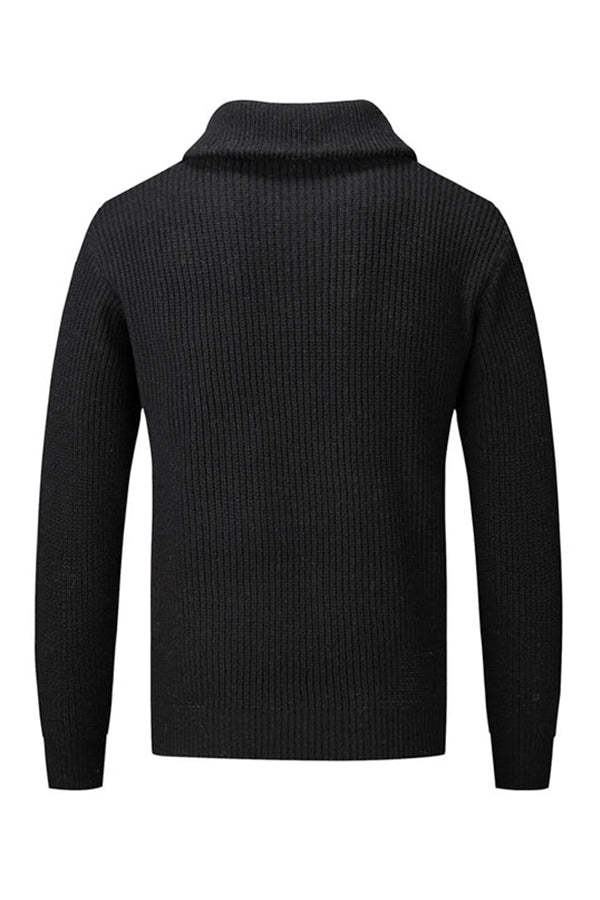 Jersey con cremallera y cuello simulado