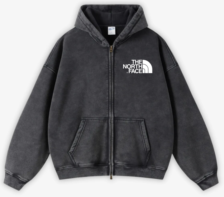 Sweat à capuche zippé délavé THE NORth FACE 2024