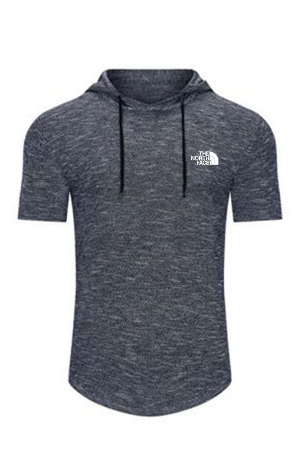 suéter de punto de manga corta con capucha transpirable