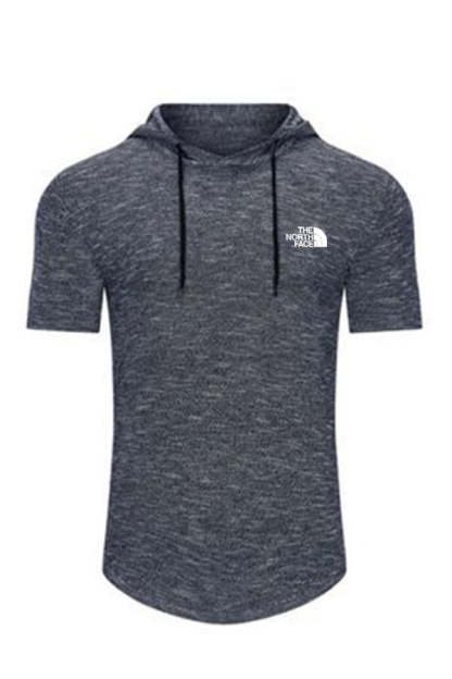 suéter de punto de manga corta con capucha transpirable