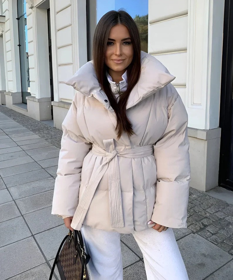 Fitted waist cotton jacket