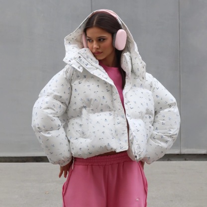 Small floral puffer jacket
