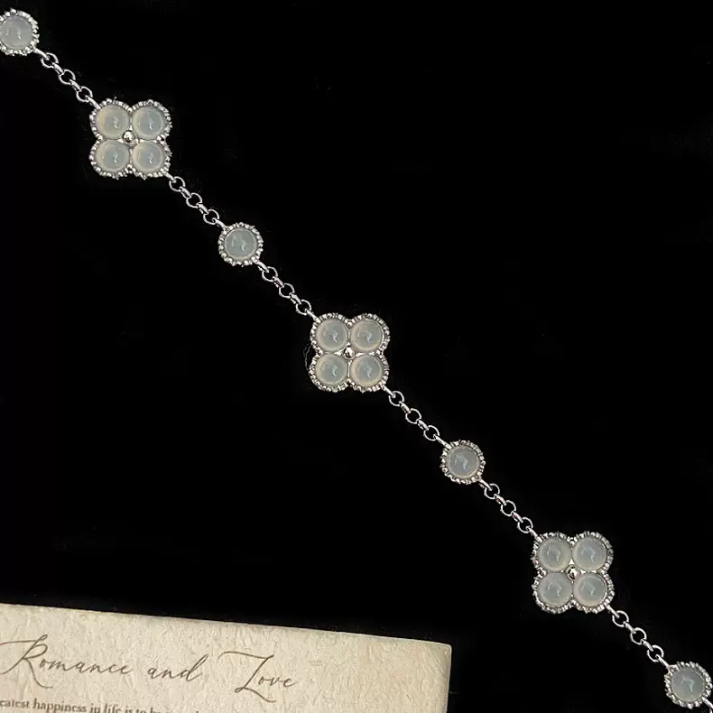 Jade cat's eye full diamond bracelet