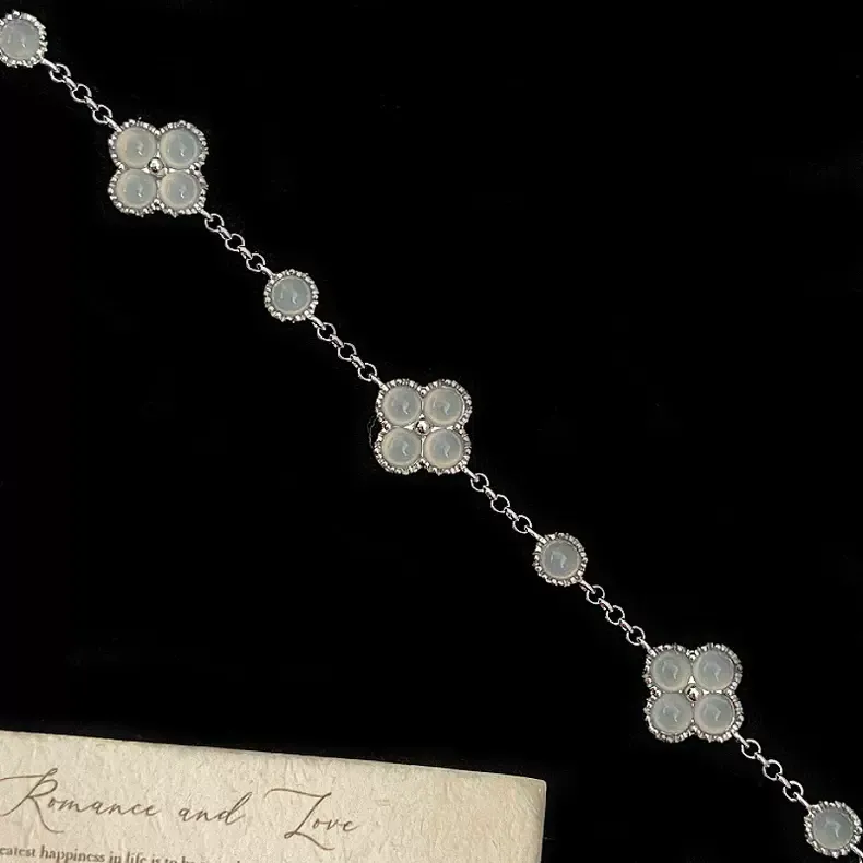 Jade cat's eye full diamond bracelet