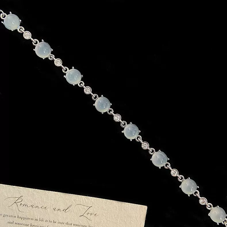 Jade cat's eye full diamond bracelet
