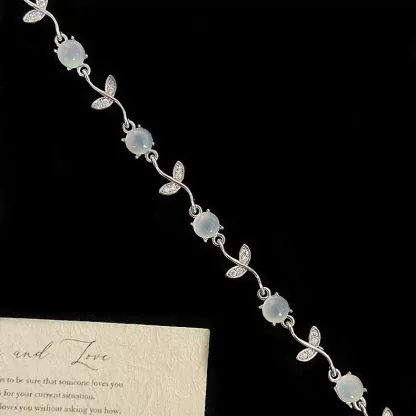 Jade cat's eye full diamond bracelet