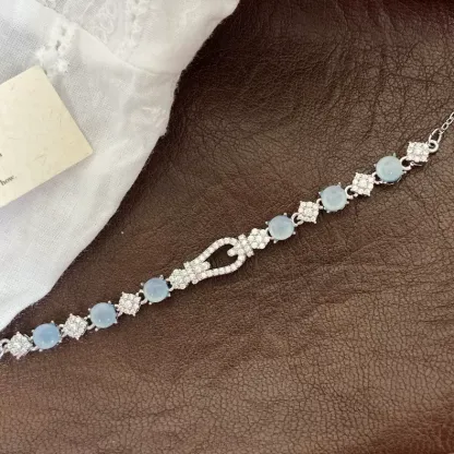 Jade cat's eye full diamond bracelet