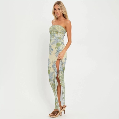 Form-fitting plunge-line dress
