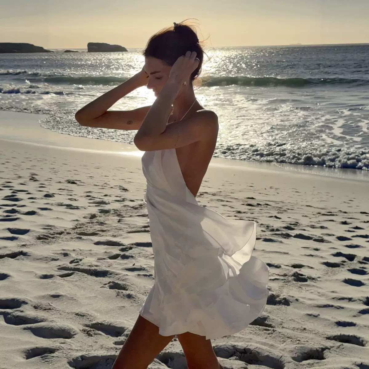 Strapless vacation dress