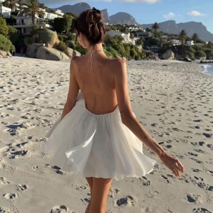 Strapless vacation dress