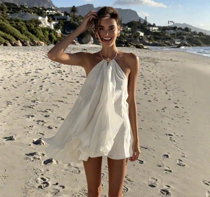 Strapless vacation dress