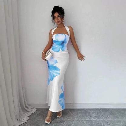 Waisted printed dress