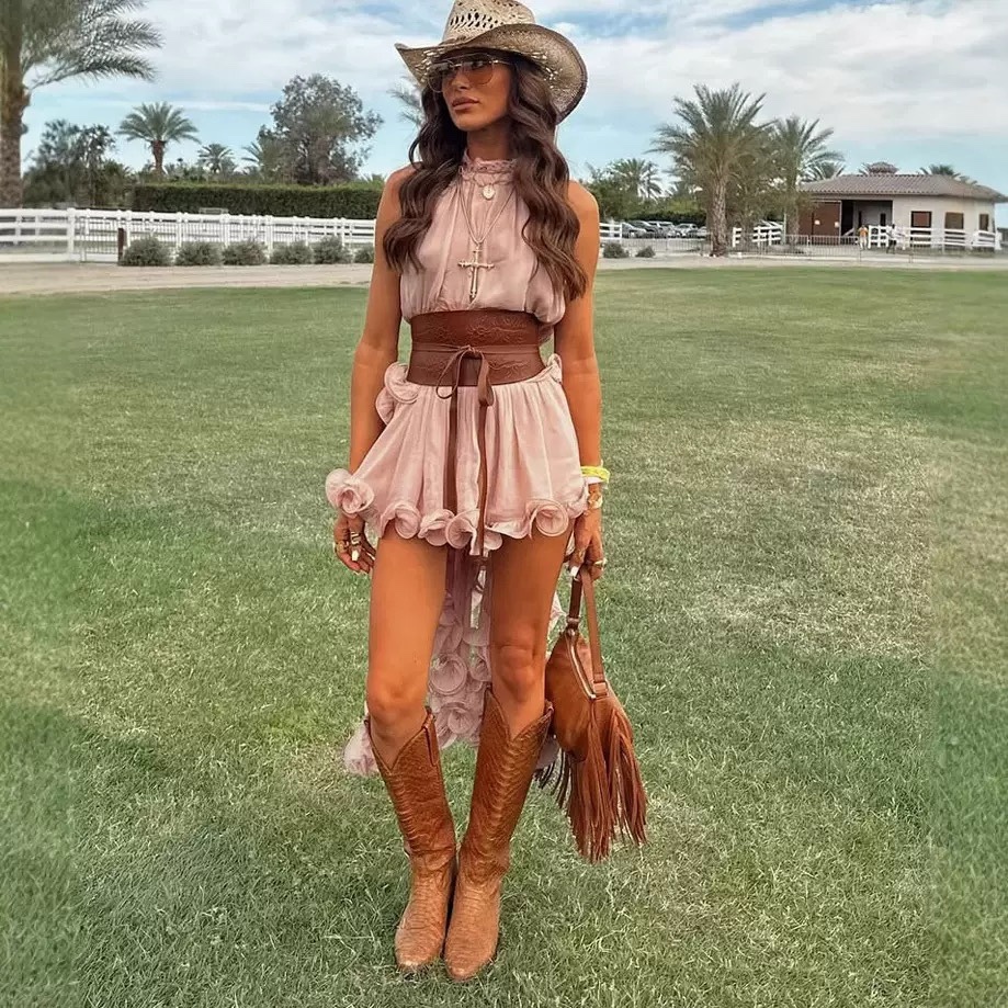 INSCasual resort chiffon two-piece set
