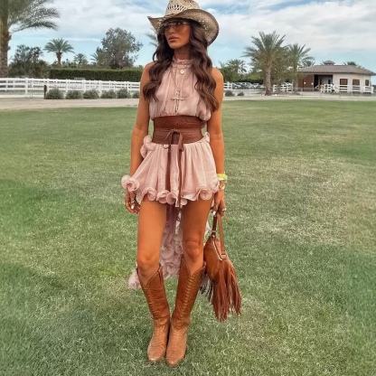INSCasual resort chiffon two-piece set
