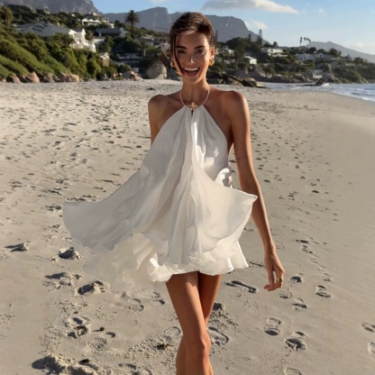 Strapless vacation dress